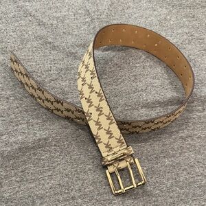 Michael Kors Stylish Tan and Brown Patterned Belt